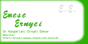 emese ernyei business card